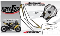 Fuel tank F5 black Graphic kit