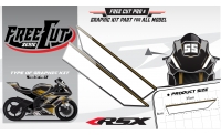 Tête de fourche Kit déco F5 noir