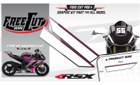 Tête de fourche Kit déco F5 noir