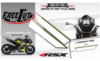 Tête de fourche Kit déco F5 noir