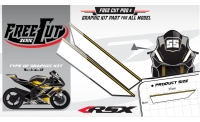 Tête de fourche Kit déco F5 noir