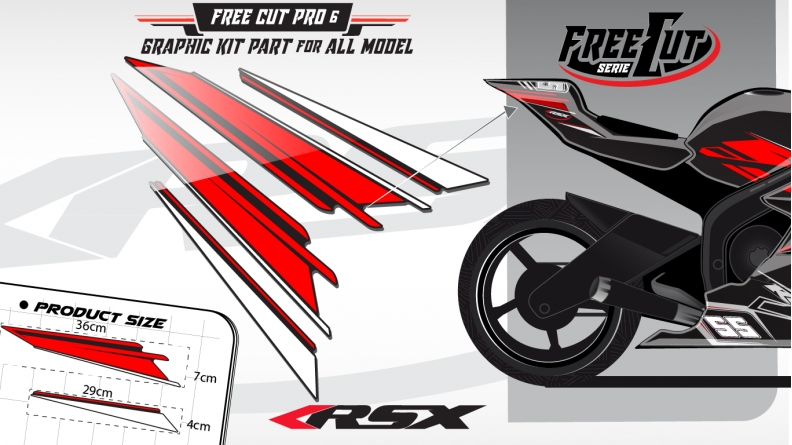 Rear seat F5 back Graphic kit