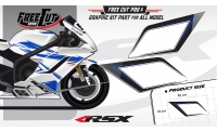 Low fairing F6 white Graphic kit