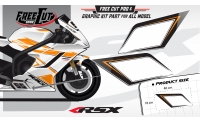 Low fairing F6 white Graphic kit