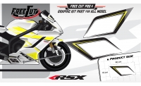 Low fairing F6 white Graphic kit