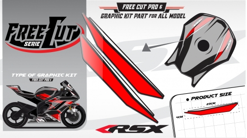 Fuel tank F6 black Graphic kit