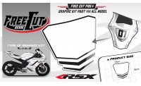 Coque arriere Kit déco F6 blanc