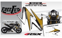 Head fork F6 black Graphic kit