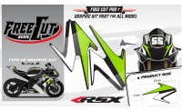 Head fork F6 black Graphic kit