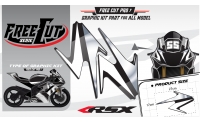 Head fork F6 black Graphic kit