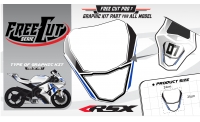 Coque arriere Kit déco F6 blanc