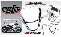 Coque arriere Kit déco F6 blanc