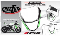 Coque arriere Kit déco F6 blanc