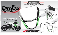 Coque arriere Kit déco F6 blanc