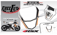 Coque arriere Kit déco F6 blanc