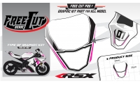 Coque arriere Kit déco F6 blanc