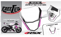 Coque arriere Kit déco F6 blanc