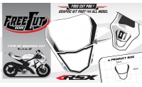 Coque arriere Kit déco F6 blanc