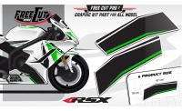 Low fairing F6 white Graphic kit