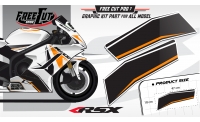 Low fairing F6 white Graphic kit