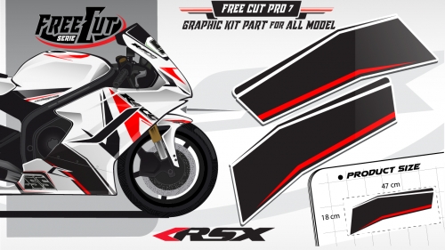 Low fairing F6 white Graphic kit