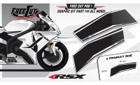 Low fairing F6 white Graphic kit