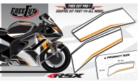 Low fairing F6 black Graphic kit