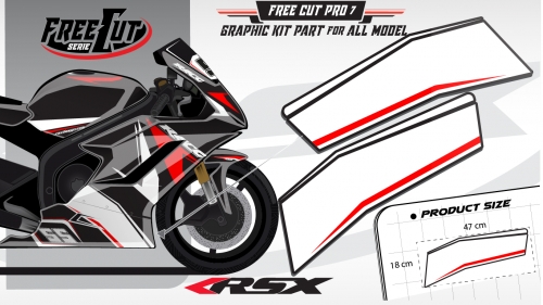 Low fairing F7 black Graphic kit