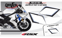 Low fairing F7 white Graphic kit