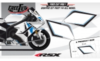 Low fairing F7 white Graphic kit