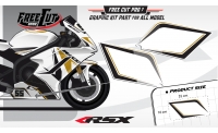 Low fairing F7 white Graphic kit
