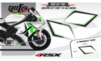 Low fairing F7 white Graphic kit