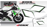 Low fairing F7 white Graphic kit