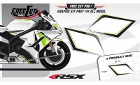 Low fairing F7 white Graphic kit