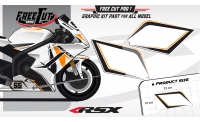 Low fairing F7 white Graphic kit