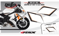 Low fairing F7 white Graphic kit