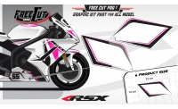 Low fairing F7 white Graphic kit