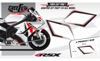 Low fairing F7 white Graphic kit