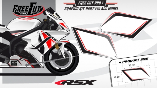 Low fairing F7 white Graphic kit