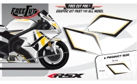 Low fairing F7 white Graphic kit