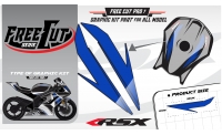 Fuel tank F6 black Graphic kit
