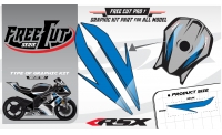 Fuel tank F6 black Graphic kit