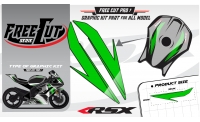 Fuel tank F6 black Graphic kit