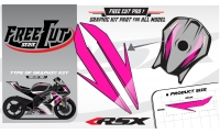 Fuel tank F6 black Graphic kit