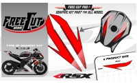 Fuel tank F6 black Graphic kit