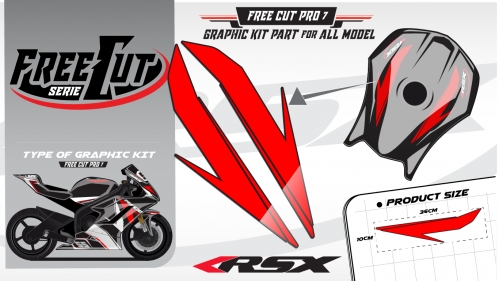 Fuel tank F6 black Graphic kit