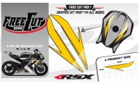 Fuel tank F6 black Graphic kit